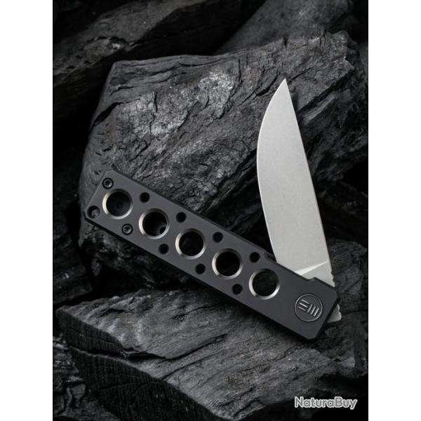 Couteau We Knife Co Ltd Miscreant 3.0 Blk Lame Acier CPM 20CV Manche Titane IKBS Framelock WE2101B