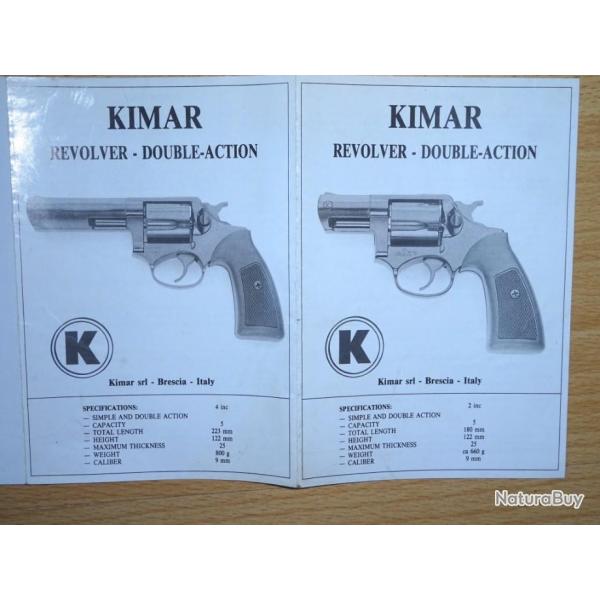 notice origine revolver KIMAR 9mm - VENDU PAR JEPERCUTE (a3881)