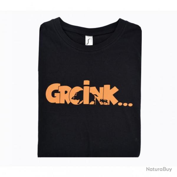 T-shirt humour Groink noir XL (Taille 3)