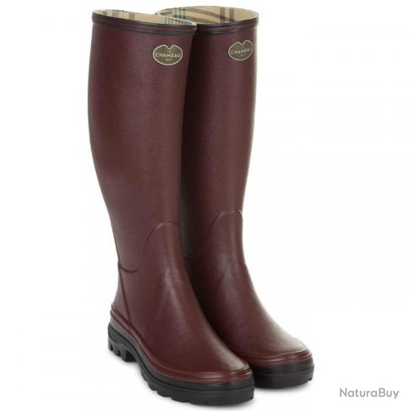 BOTTES LE CHAMEAU FEMME GIVERNY JERSEY LINED CHERRY