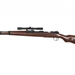 Fusil Kar98k Ressort Couleur Bois & Metal w/ Lunette (Snow Wolf)