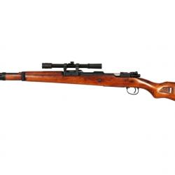 Fusil Kar98k Ressort Bois & Metal w/ Lunette (Snow Wolf)