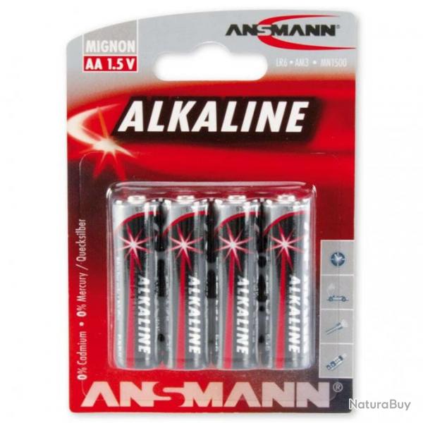 Piles alcalines LR06 AA - Ansmann