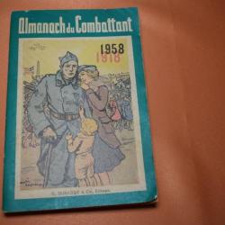 1918, 1958 ALMANACH DU COMBATTANT