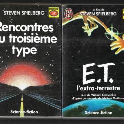 rencontres du troisième type +  E.T. l'extra-terrestre de steven spielberg , livres publicitaires j'