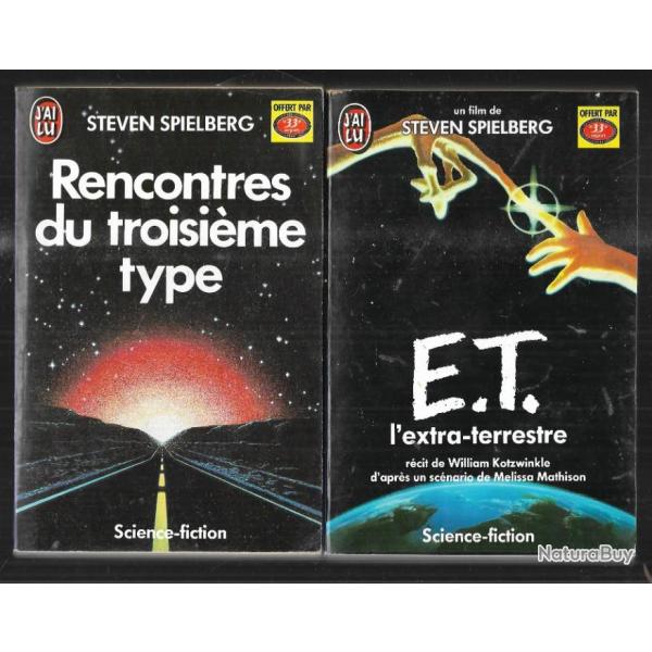 rencontres du troisime type +  E.T. l'extra-terrestre de steven spielberg , livres publicitaires j'