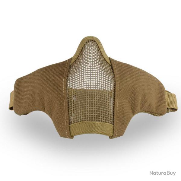 Demi-masque de protection Stalker Evo COYOTE - Swiss Arms - Avec grille mtal et renforts