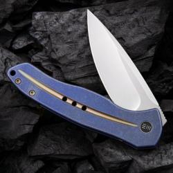 Couteau We Knife Co Ltd Kitefin Blue Lame Acier S35VN Manche Titane IKBS Framelock Clip WE2001F