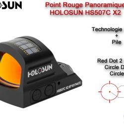 Point Rouge Panoramique HOLOSUN HS507C X2 - Version arme de point