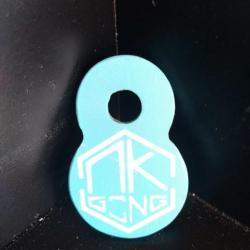 gong rond de 5 cm du 22lr au 44 mag . cible métallique  marque MK gong
