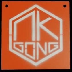 gong TLD carré de 60 cm du 44 mag a la 12.7 . cible métallique  marque MK gong