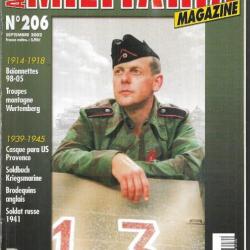 Militaria magazine 206 soldbuch kriegsmarine , soldat russe 1941, baionnettes 98-05, 17e ric en chin