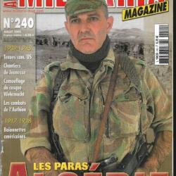 Militaria magazine N° 240 paras algérie, chantiers de jeunesse, baionnettes américaines 17-18,