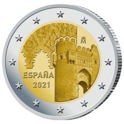 NEUVE Collection Monnaie 2 Euros 2021  Espagne LA VIEILLE VILLE DE TOLEDE