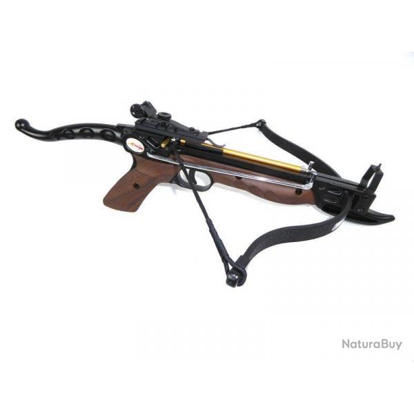 Pistolet arbalte Cobra Ek Archery MODELE ALUMINIUM - 80 Lbs - Finition noire ou imitation bois Noir