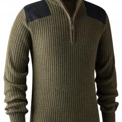 Pull à col zippé rogaland vert DEERHUNTER
