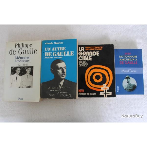 Lot 4 livres De Gaulle