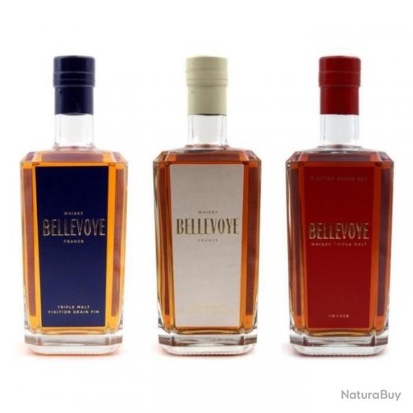 A SAISIR - Collection Whisky Bellevoye Bleu Blanc Rouge - 40% 70 cl