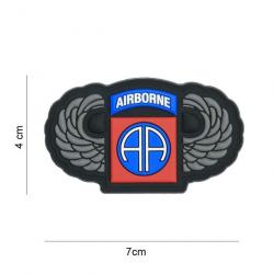 Patch 3D PVC 82nd Airborne silver wings