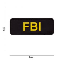 Patch 3D PVC FBI noir avec Velcro