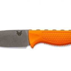 BEN15006 - Couteau de chasse fixe Benchmade Steep Country manche santropène orange