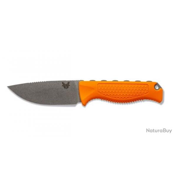 BEN15006 - Couteau de chasse fixe Benchmade Steep Country manche santropne orange