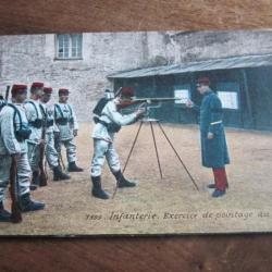 CP  SOLDAT   INFANTERIE  EXERCICE DE POINTAGE DU CHEVALET