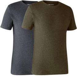 Lot de 2 tee shirt bleu et kaki DEERHUNTER