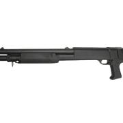 Pack Replicant Fusil à Pompe Airsoft - Prêt à Jouer Avec Accessoires | Noir | Ressort | 15 Billes