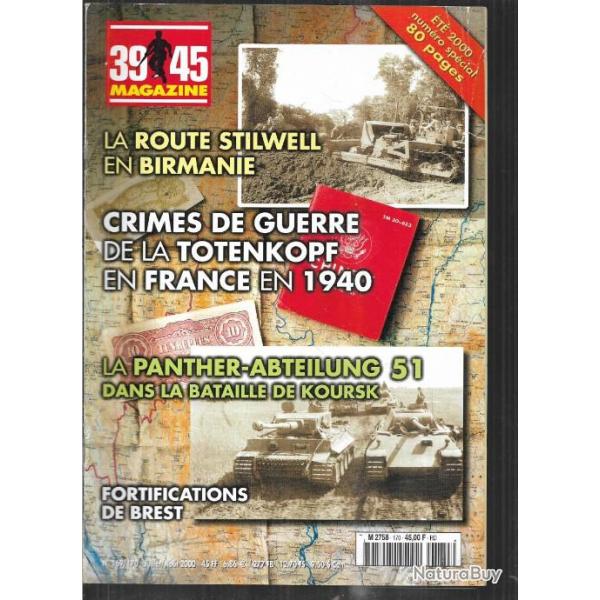 39-45 magazine 169-170 crimes de guerre de la totenkopf en france 1940, fortifications brest , kours