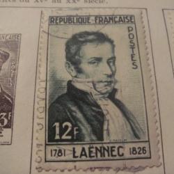 timbre France, 1956-57, lot de 10 timbres