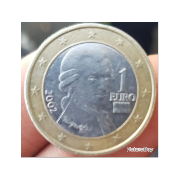 Collection Monnaie 1 EURO MOZART 2002 - Effigie de Wolfgang Amadeus Mozart