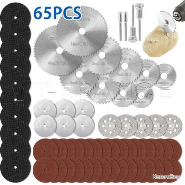 Ensemble d Accessoires pour Mini Perceuse Dremel, Modele: 65pcs