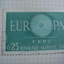 timbre France, divers, europa, le lot de12 timbres