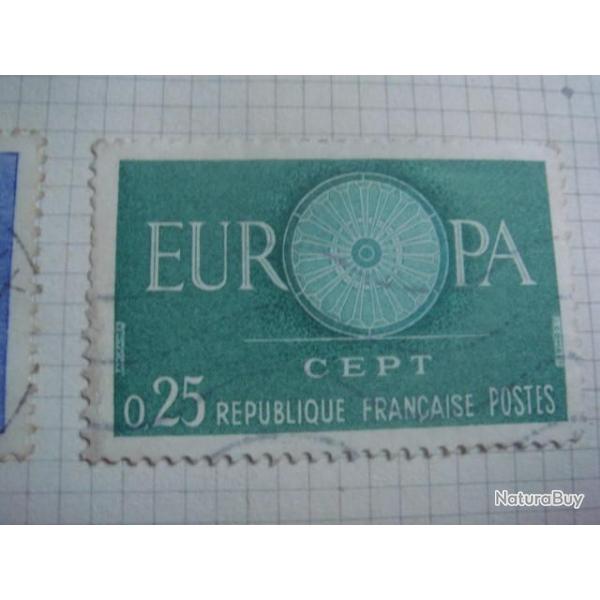 timbre France, divers, europa, le lot de12 timbres