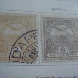 timbre Hongrie, 1900-13, 4 timbres