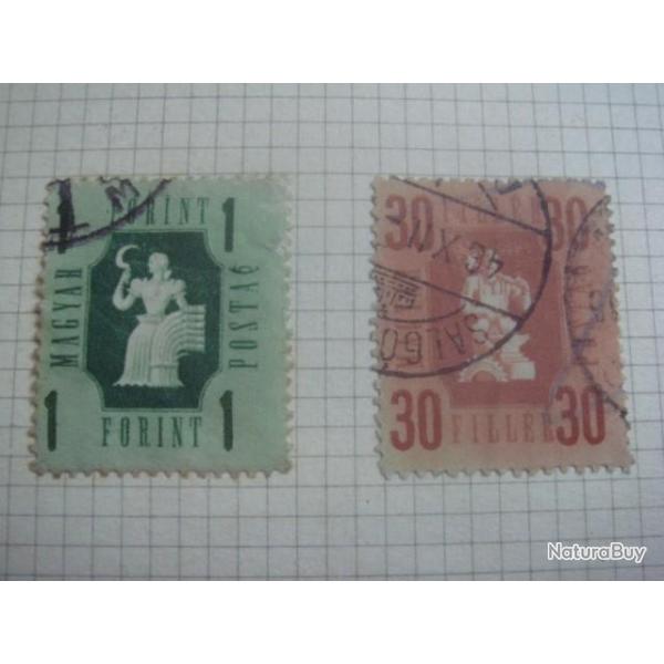 timbre Hongrie, 1946-47, 10 timbres