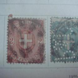 timbre Italie 1891-97, 3 timbres
