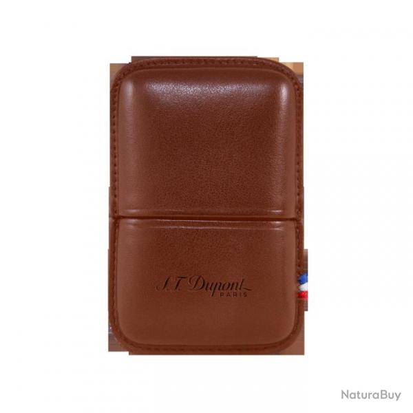 Etui pour Briquet Dupont Ligne 2 Contraste Marron