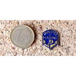 Pin's MARINE MILITAIRE - Insigne bleu des Troupes de Marine - peint cloisonné - fabricant inconnu
