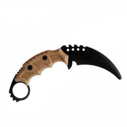 REPLIQUE COUTEAU POIGNARD TACTIQUE FACTICE HORNET G3 TAN AVEC LAME CAOUTCHOUC TSBLADES
