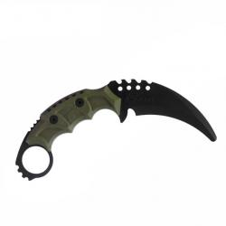 REPLIQUE COUTEAU POIGNARD TACTIQUE FACTICE HORNET G3 RANGER GREEN AVEC LAME CAOUTCHOUC TSBLADES