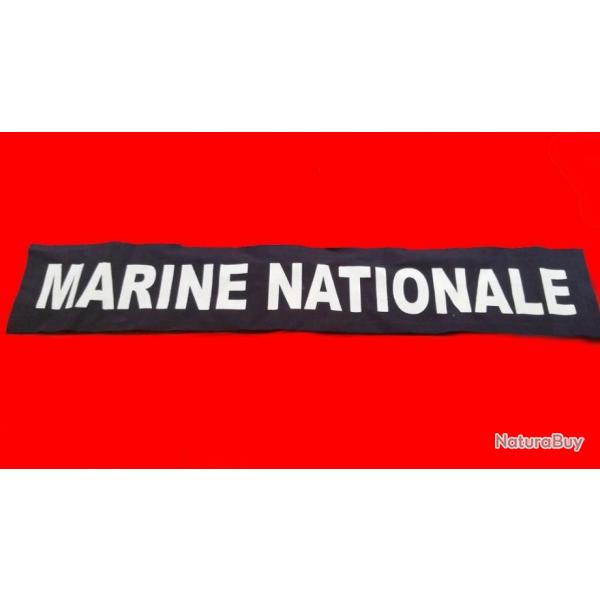 Bande de tissus Marine Nationale Largeur 35 cm  Hauteur 6 cm