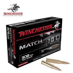 20 Munitions WINCHESTER cal 308Win 168gr Match