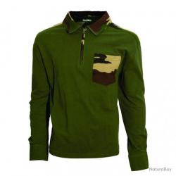 Chemise col zippé F1 kaki camo CE Taille 5