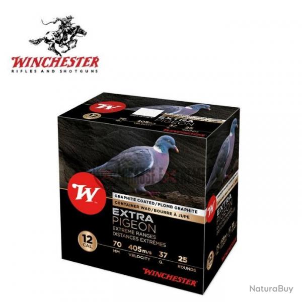 25 Cartouches WINCHESTER Extra Pigeon 37g cal 12/70 Pb 5