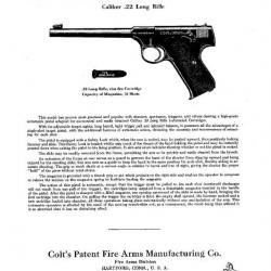 notice pistolet COLT WOODSMAN en ANGLAIS (envoi par mail) - VENDU PAR JEPERCUTE (m770)