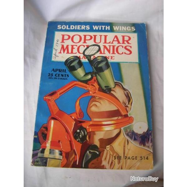 WW2 US MAGASINE POPULAIRE MENSUEL " POPULAR MECHANICS " AMRICAIN AVRIL 1941