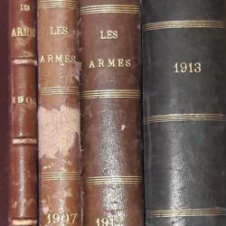 Revues "les armes" 1905 1907  1912 et 1913 - escrime duel