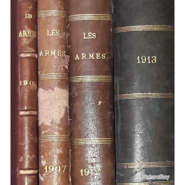 Les Armes - revues des annes 1905 1907  1912 et 1913  sur escrime duel tennis boxe